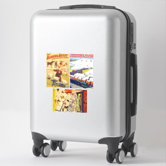  Circus Clown, Acrobat Animals kunstcollage Sticker (Koffer)