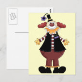 Circus Clown Act Briefkaart (Voorkant / Achterkant)