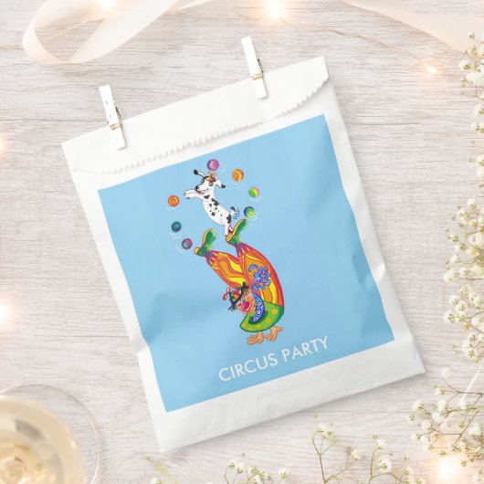 Circus clown and juggling dog bedankzakje (Geknipt)