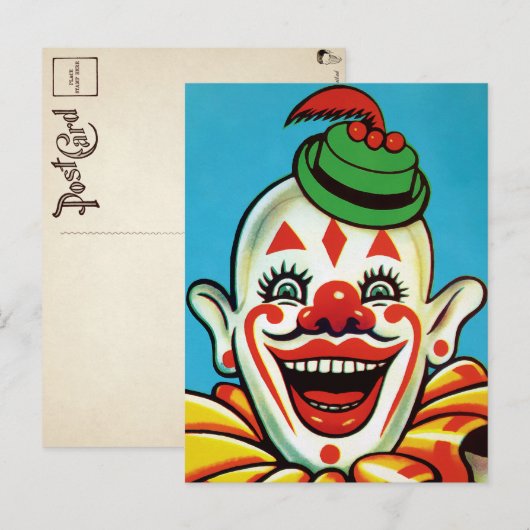  Circus Clown Art Briefkaart (Voorkant / Achterkant)