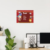 Circus Clown Baby Kinder Room Wall Name Print (Thuiskantoor)