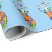 Circus Clown, balanceerhond en jonglebballen Cadeaupapier (Rol Hoek)