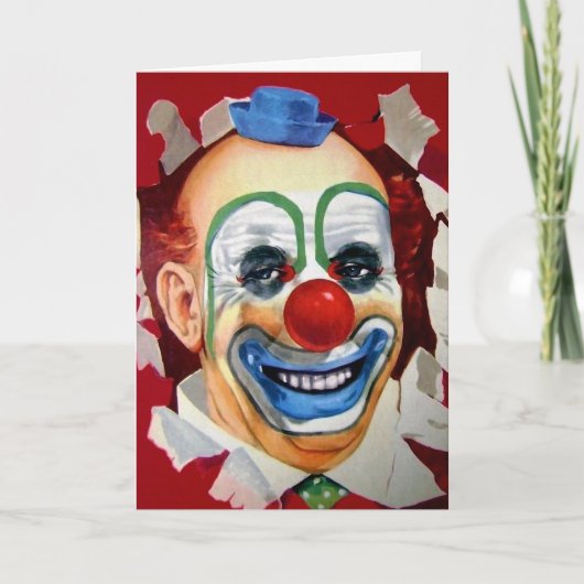  Circus Clown Birthday Card Feestdagen Kaart (Voorkant)