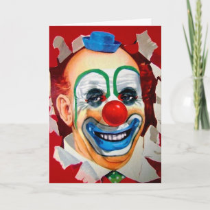 Circus Clown Birthday Card Feestdagen Kaart
