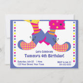 Circus Clown Birthday Party Kaart (Voorkant)