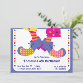 Circus Clown Birthday Party Kaart (Staand voorkant)