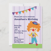 Circus Clown Birthday Party Kaart (Voorkant)