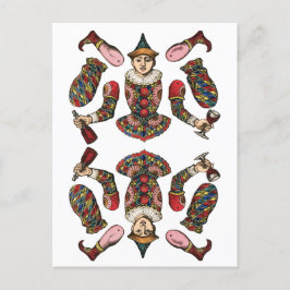 circus clown boy gelede papier pop uitsneden briefkaart