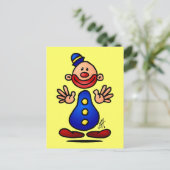 Circus Clown Briefkaart (Staand voorkant)