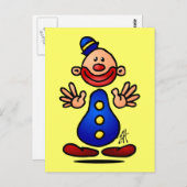 Circus Clown Briefkaart (Voorkant / Achterkant)