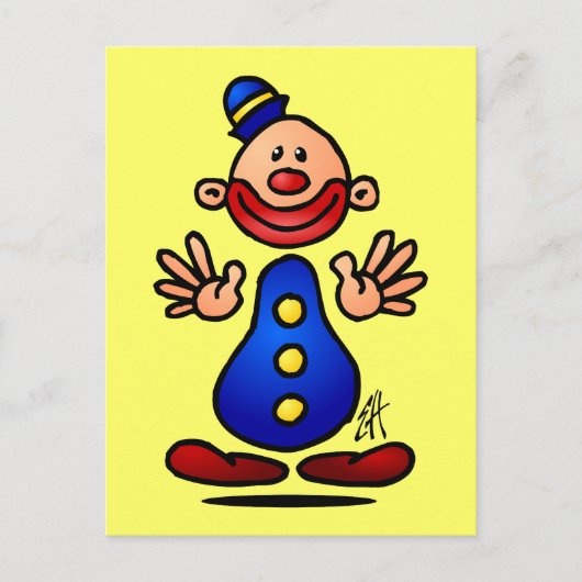 Circus Clown Briefkaart (Voorkant)