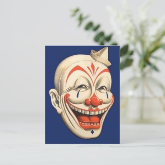 Circus Clown Briefkaart (Staand voorkant)
