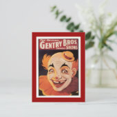  Circus Clown Briefkaart (Staand voorkant)