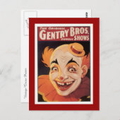  Circus Clown Briefkaart (Voorkant / Achterkant)