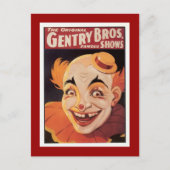  Circus Clown Briefkaart (Voorkant)