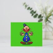 Circus Clown Briefkaart (Staand voorkant)