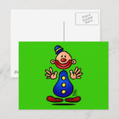Circus Clown Briefkaart (Voorkant / Achterkant)