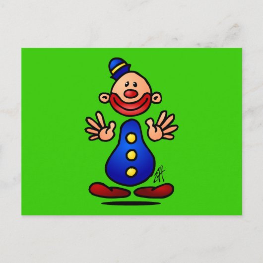 Circus Clown Briefkaart (Voorkant)