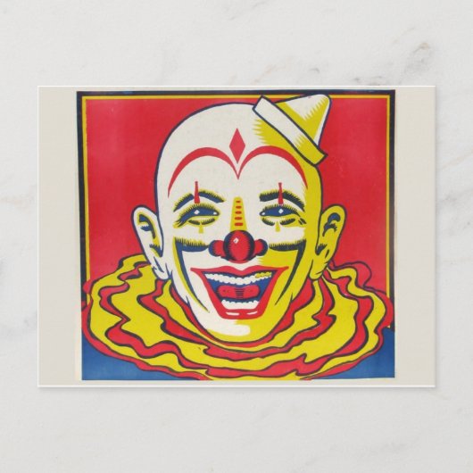 Circus Clown Briefkaart (Voorkant)