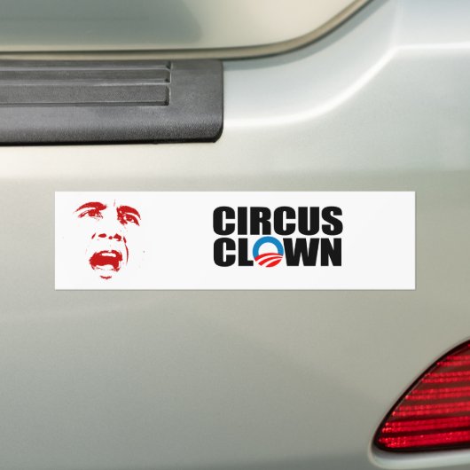 CIRCUS CLOWN BUMPERSTICKER (Op auto)