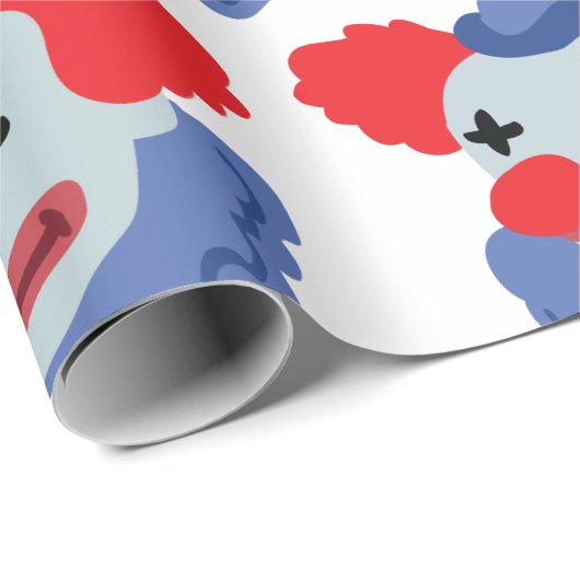 Circus Clown Cadeaupapier (Rol Hoek)