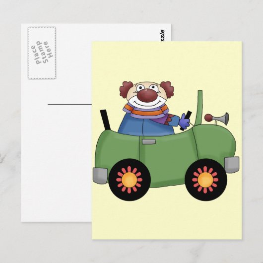 Circus Clown Car Briefkaart (Voorkant / Achterkant)