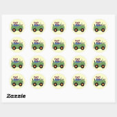 Circus Clown Car Ronde Sticker (Vel)