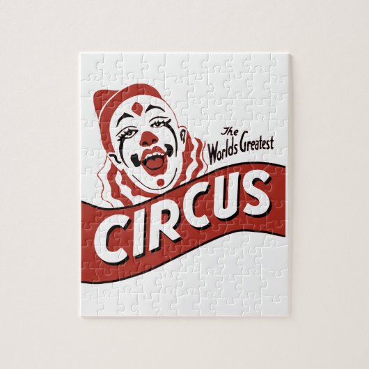 Circus clown clipart, leuke illustratie legpuzzel (Verticaal)