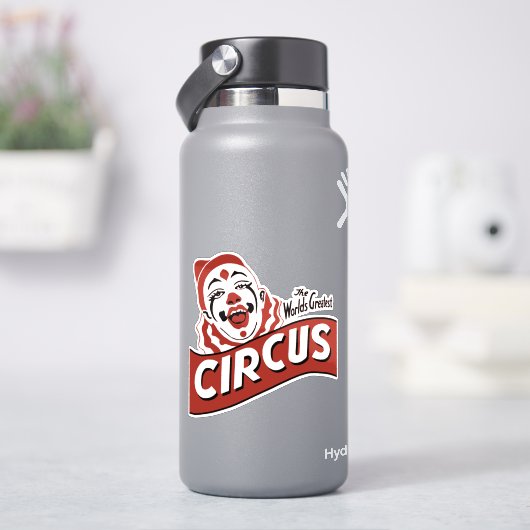 Circus clown clipart, leuke illustratie sticker (HydroFlask)
