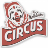 Circus clown clipart, leuke illustratie sticker (Voorkant)