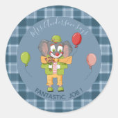 Circus Clown Elephant Student Reward Sticker (Voorkant)
