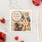  Circus Clown Gepersonaliseerde Verjaardag Servet (Insitu)