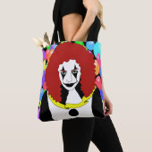 Circus Clown Girl side show freak horror gothic ku Tote Bag (Dichtbij)