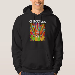 Circus Clown Graphics voor Circus Party Hoodie