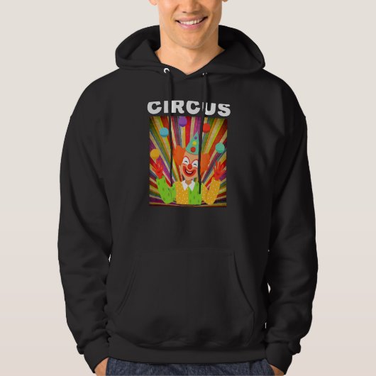 Circus Clown Graphics voor Circus Party Hoodie (Voorkant)