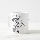 Circus Clown Juggler is jongleren met ballen Koffiemok (Voorkant links)