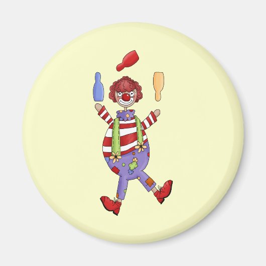 Circus Clown Juggling Magneet (Voorkant)
