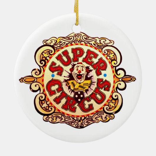 Circus Clown Keramisch Ornament (Achterkant)