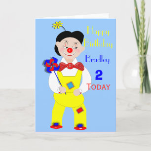 Circus Clown Kinderen Fun Cute Birthday Card Kaart