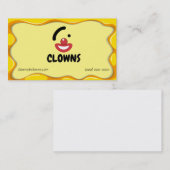 Circus Clown Logos Visitekaartje (Voorkant / Achterkant)