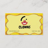 Circus Clown Logos Visitekaartje (Voorkant)