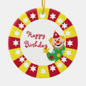 Circus Clown met Sterren Ornament (Voorkant)