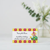 Circus Clown met Visitekaartje van sterren (Staand voorkant)