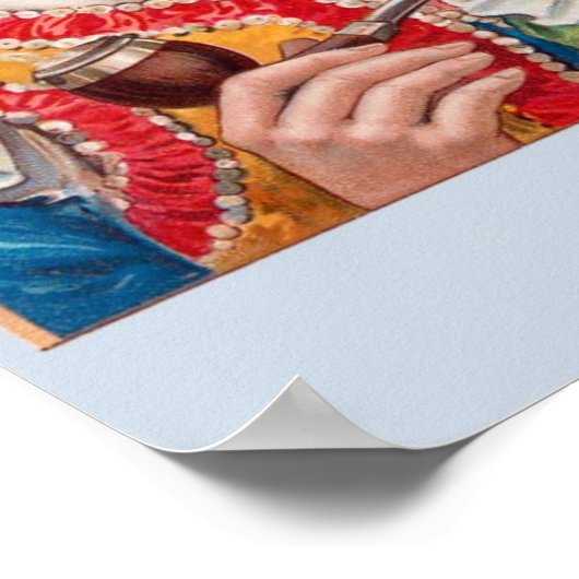 Circus clown met zijn Circus Pug Dog Poste Poster (Hoek)