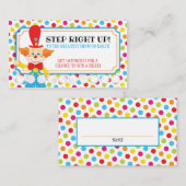 Circus Clown Punch-kaart Visitekaartje (Voorkant / Achterkant)