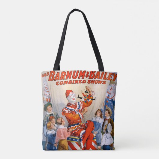 Circus Clown Show Tote Bag (Achterkant)