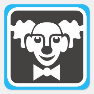 Circus Clown Symbool Stickers