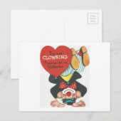  Circus Clown Valentijn Feestdagenkaart (Voorkant / Achterkant)