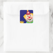 Circus Clown Vierkante Sticker (Tas)