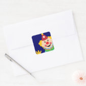 Circus Clown Vierkante Sticker (Envelop)